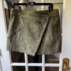 New with tags - olive green suede skirt